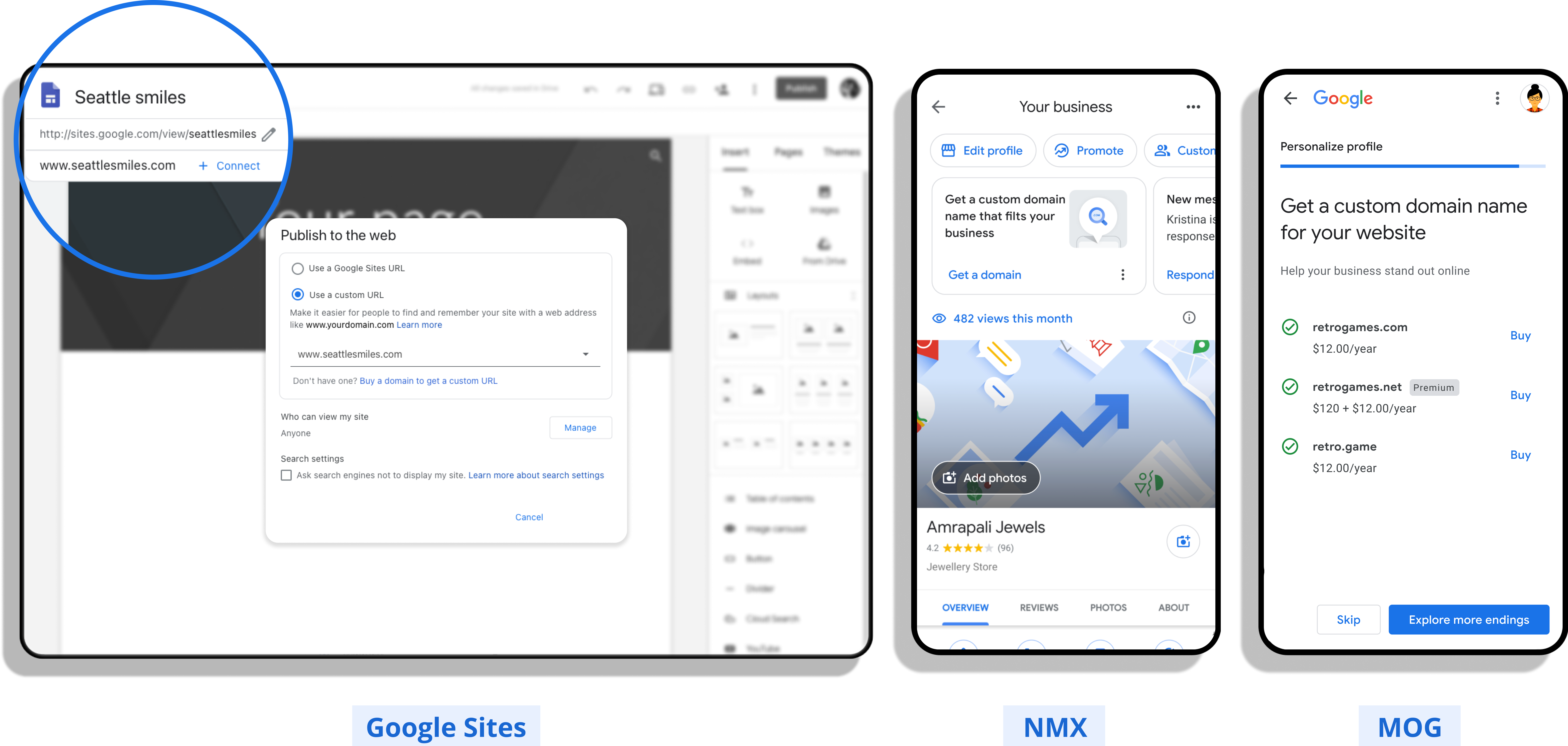 Simplified Domains acquisition flow