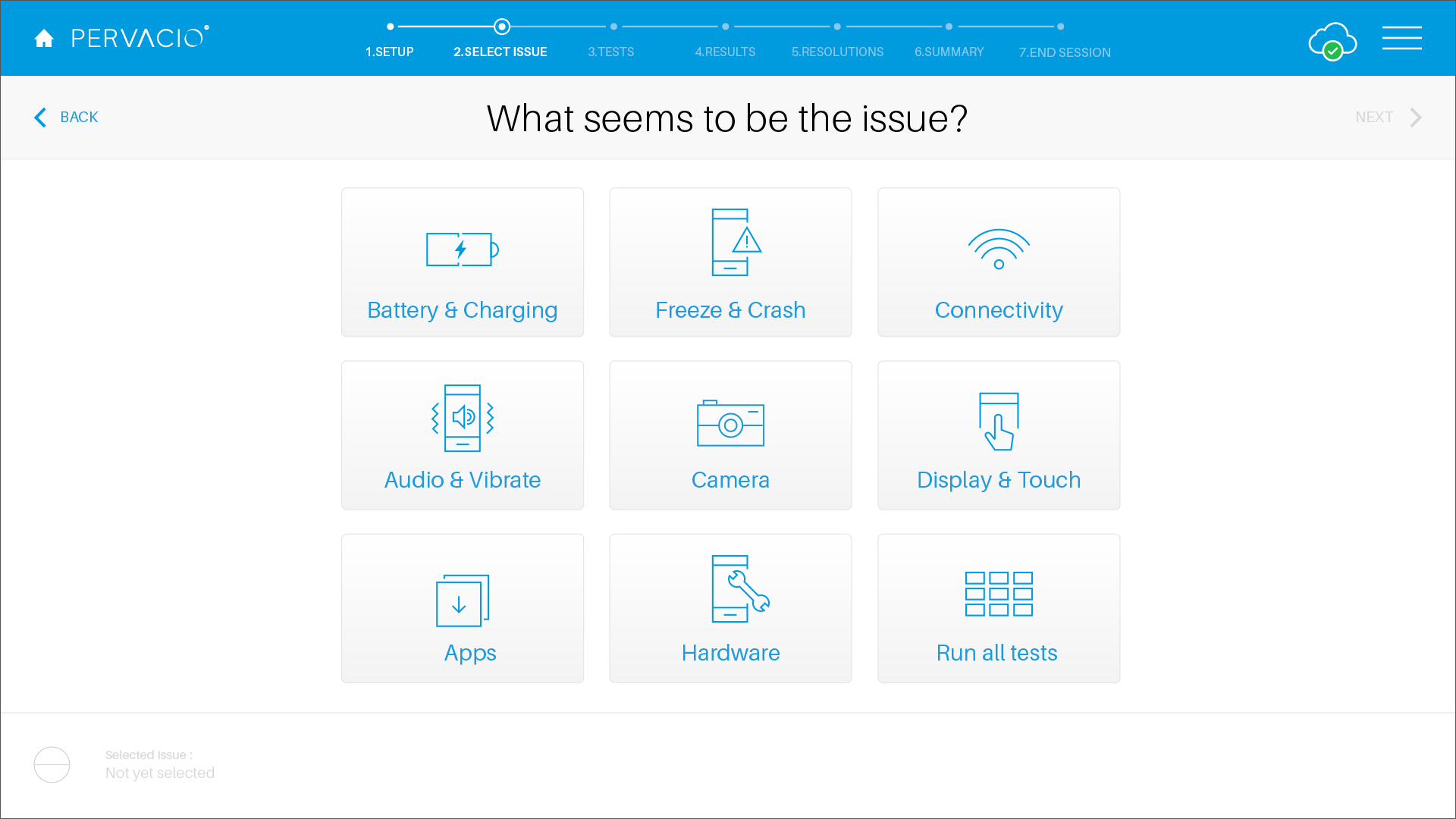 Retail diagnostics screen A