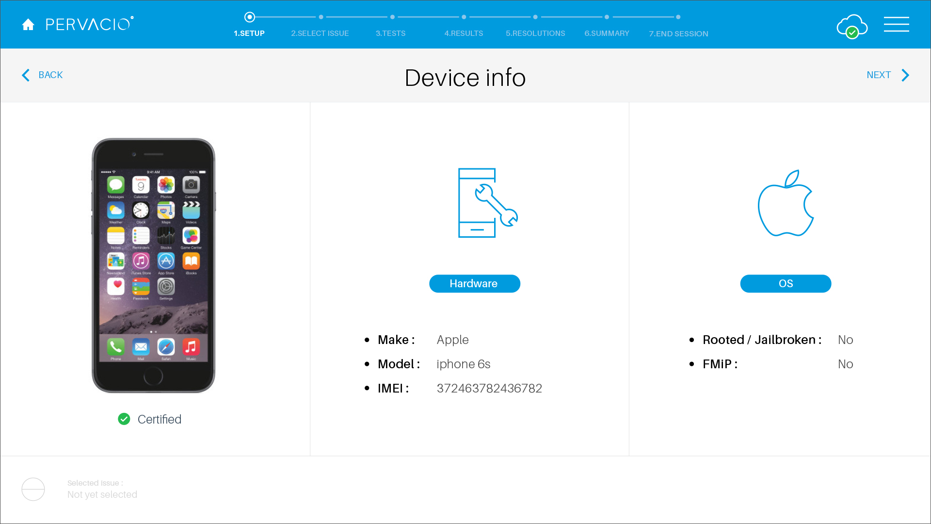 Retail diagnostics screen B