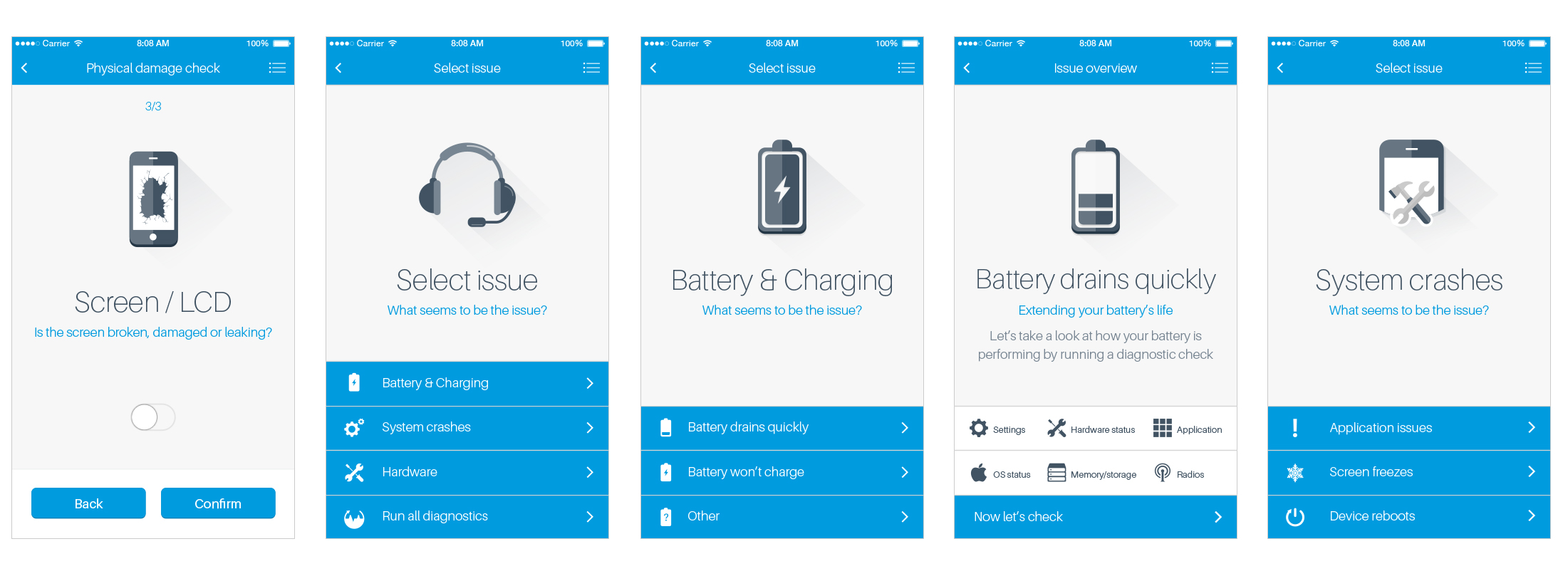 On-device screen B